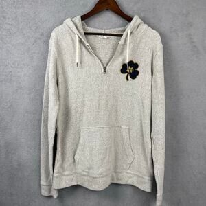 Notre Dame Fighting Irish Womens Hoodie SZ L Soft Terry Cloth League Collegiate